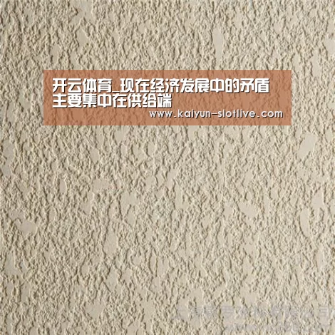 开云体育_现在经济发展中的矛盾主要集中在供给端